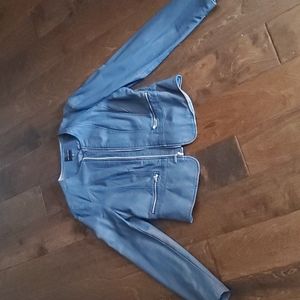 The Limited Collarless Vegan Jacket Sz M